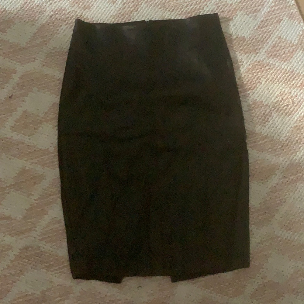 Express leather black pencil skirt